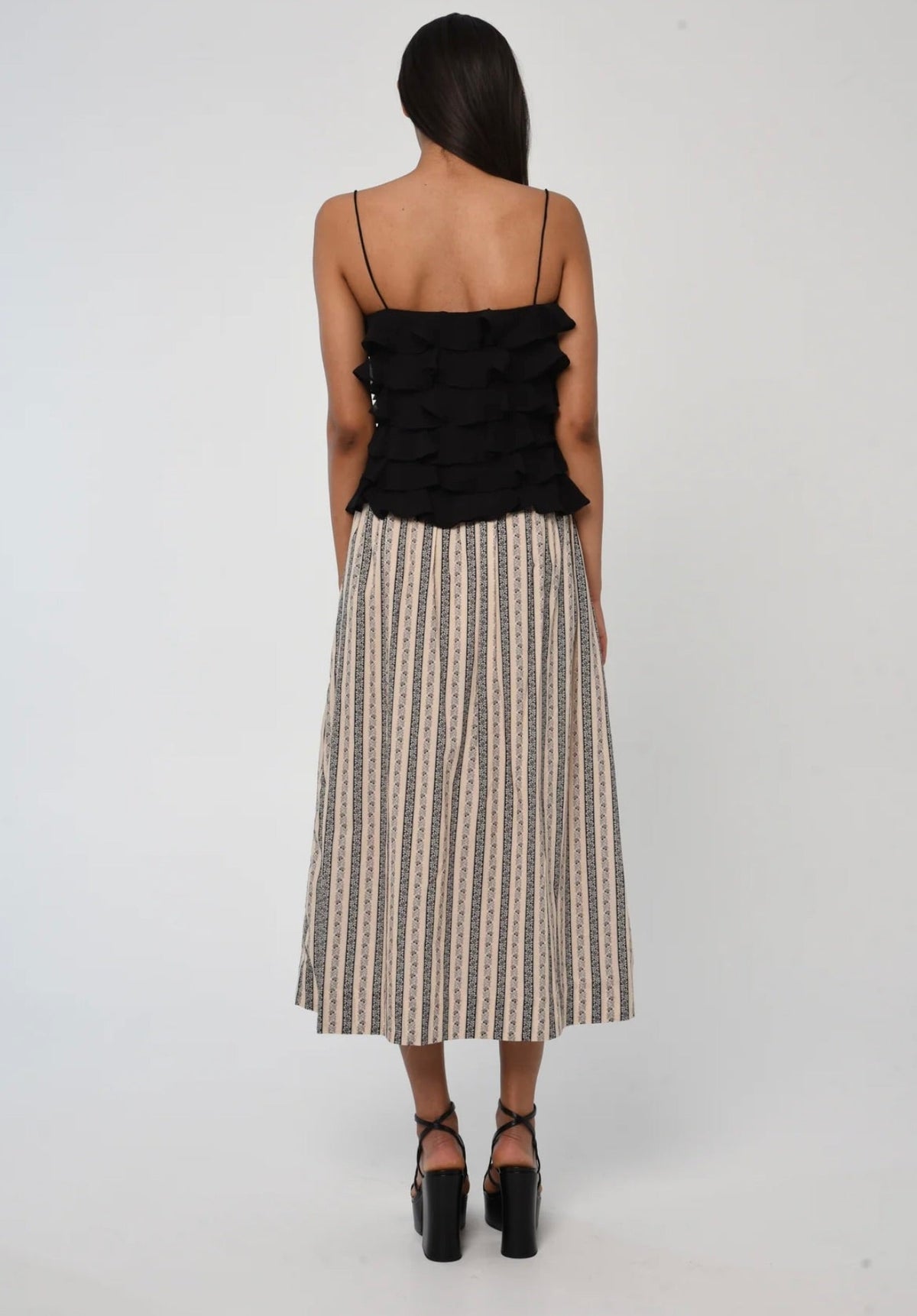 Elastic Waist Pull-On Skirt with Subtle Gathering