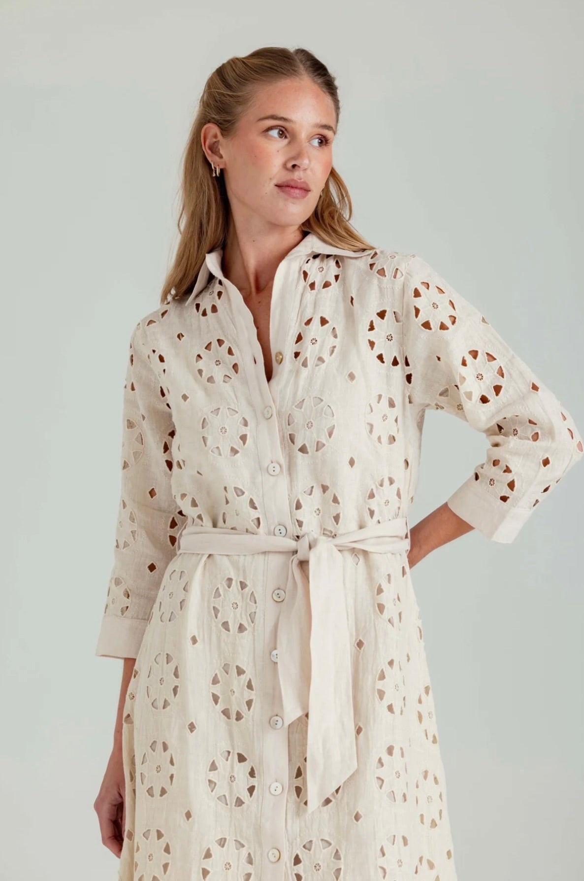 Moonbeam Linen Shirt Dress