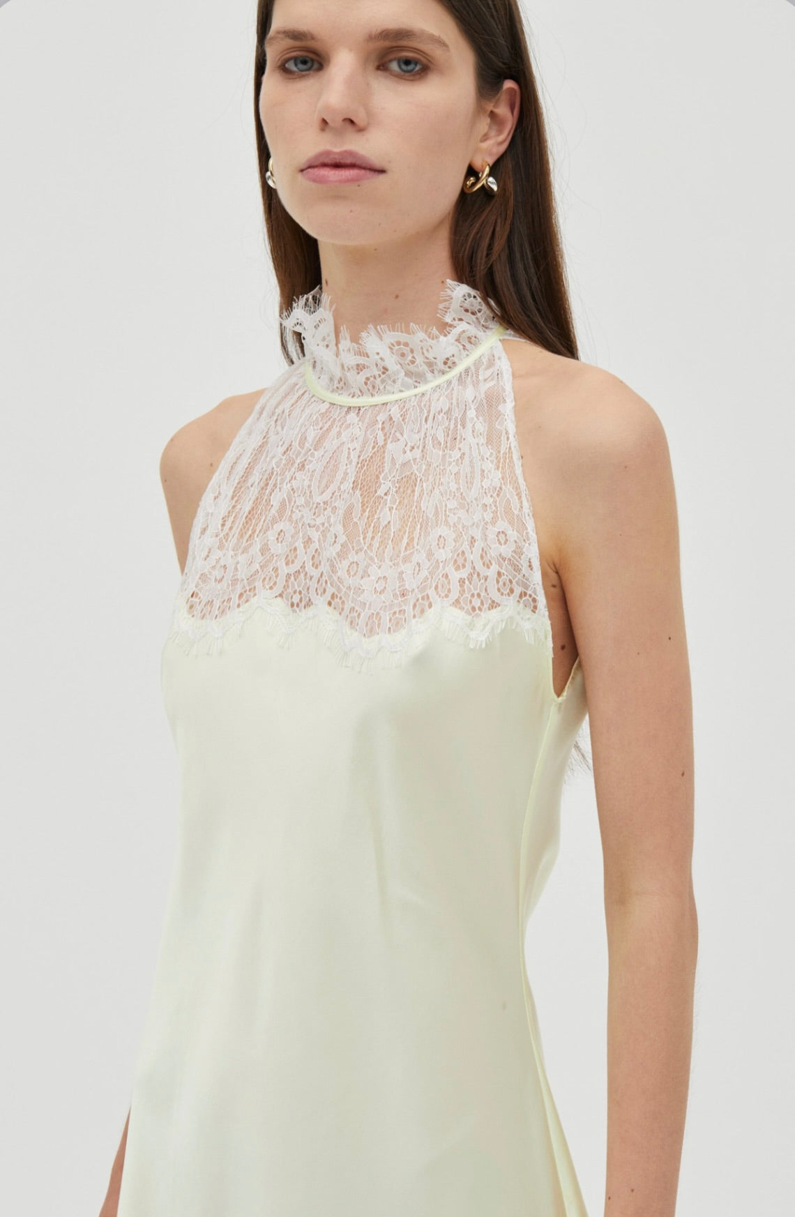 Lemonade Bias Lace Maxi
