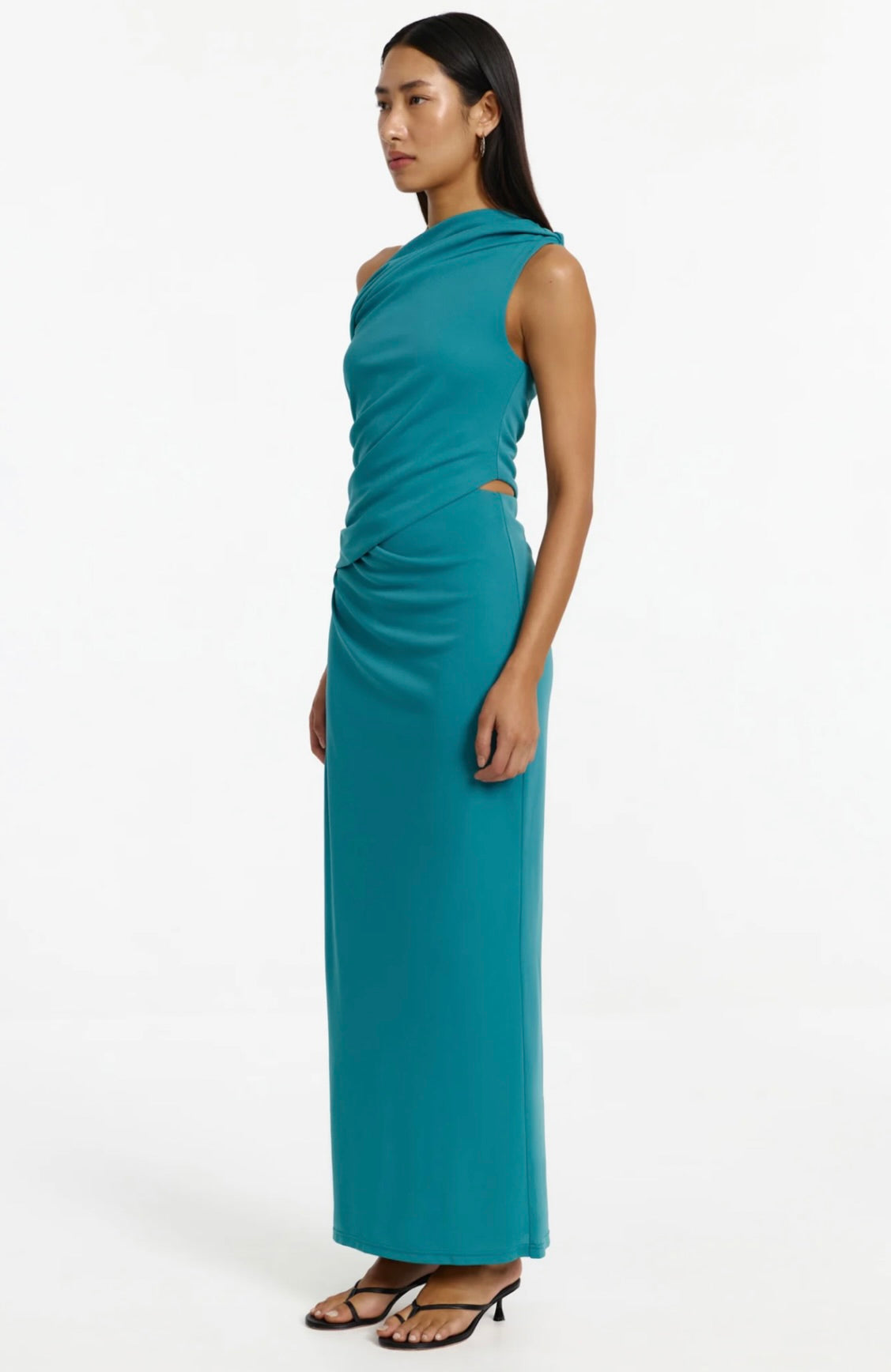 Ruched Hip Elastic Waist Skirt