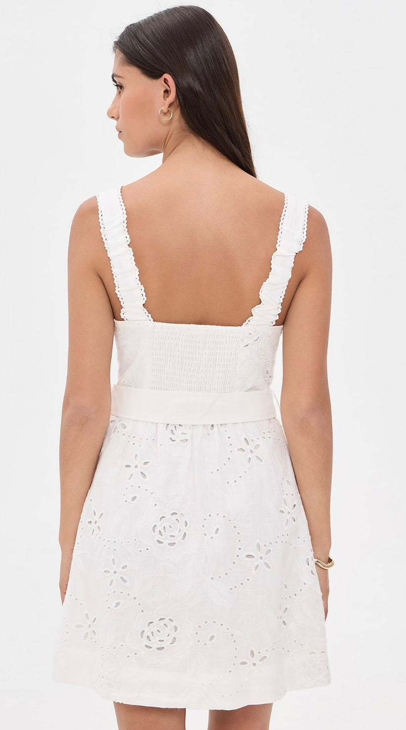 White Embroidered Eyelet