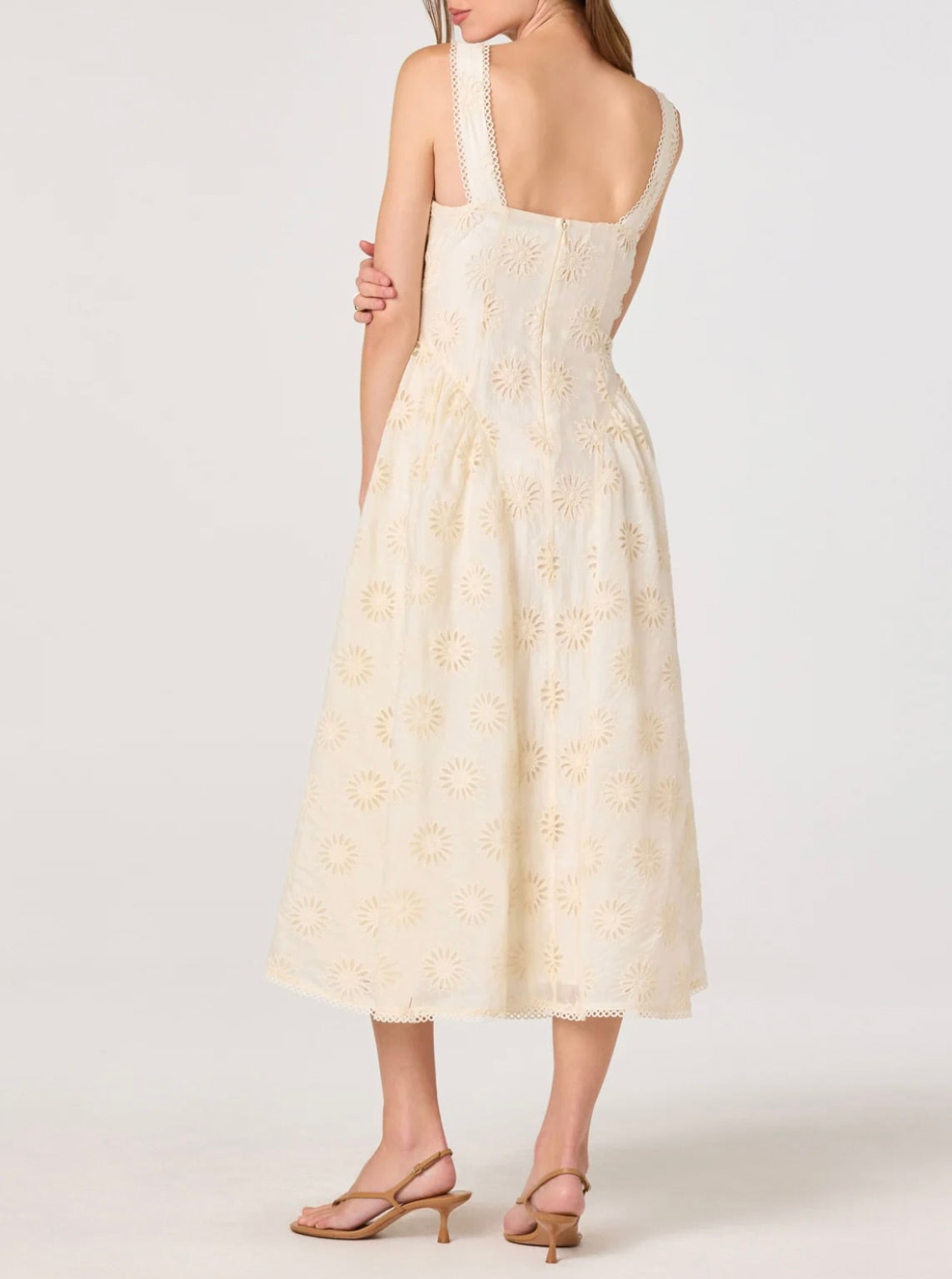 Cream Sweetheart Embroidery