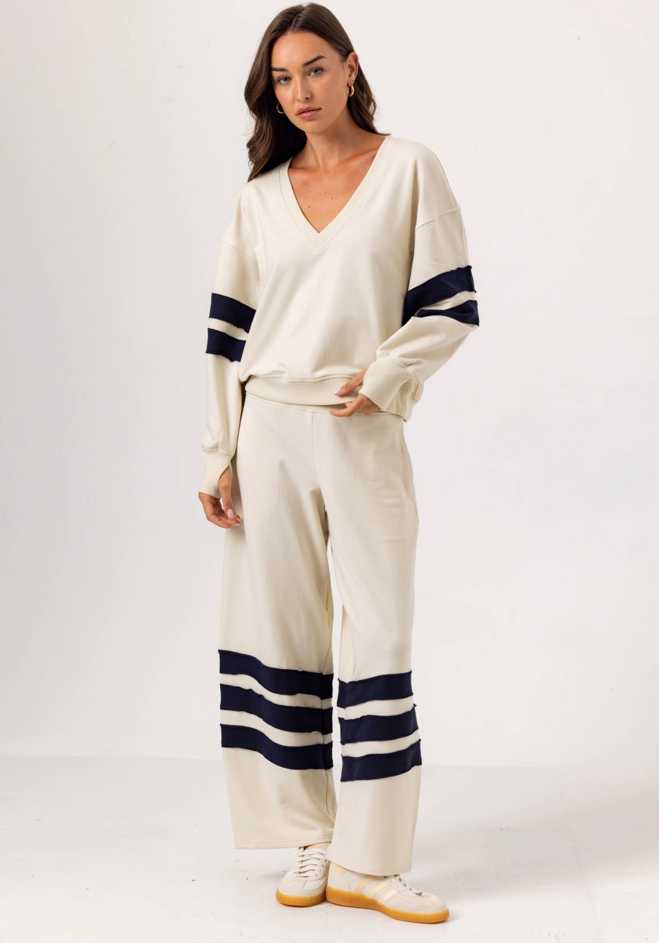 Birch Rugby Stripe Pull-On Top with Elastic Waist