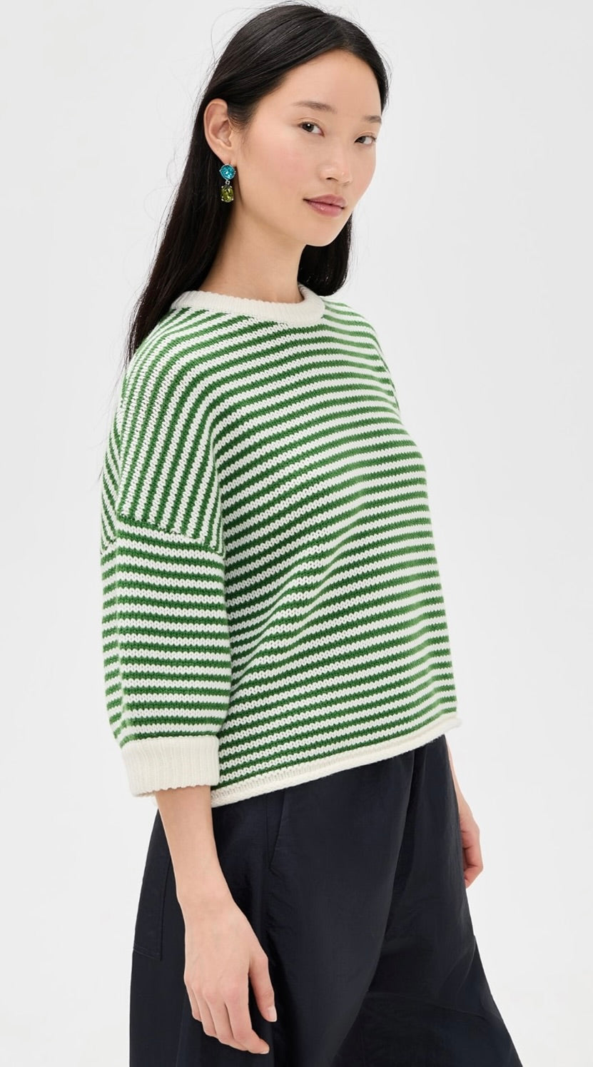Ribbed Crew Neck in Supple Wool Blend