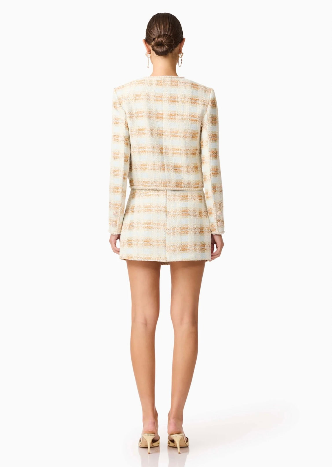 Gold Multi Regular-Fit Non-Stretch Mini Skirt
