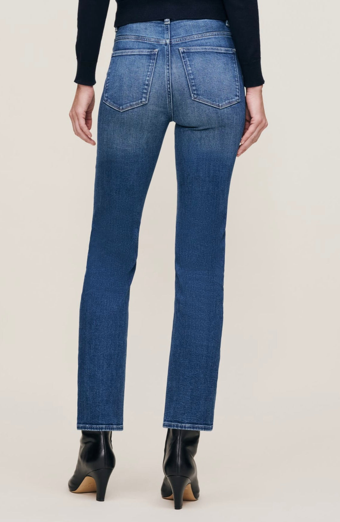 Oceanside High-Rise Straight Tapered Denim