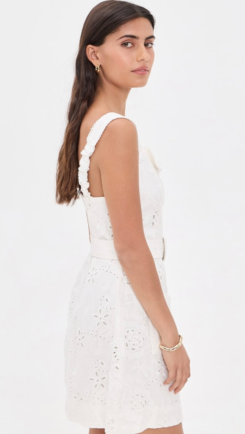 White Embroidered Eyelet
