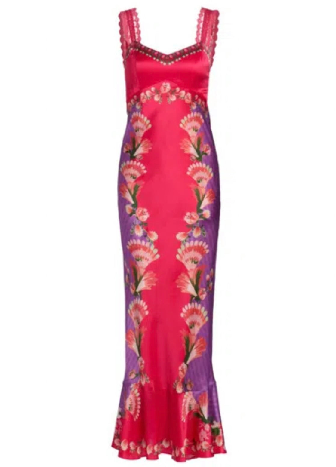 Feather Check Silk Slip