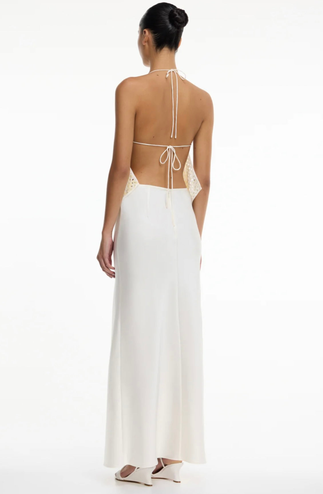 Buttermilk Sheer Sequin Top