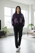 Night Floral Cashmere Embroidery Cardigan