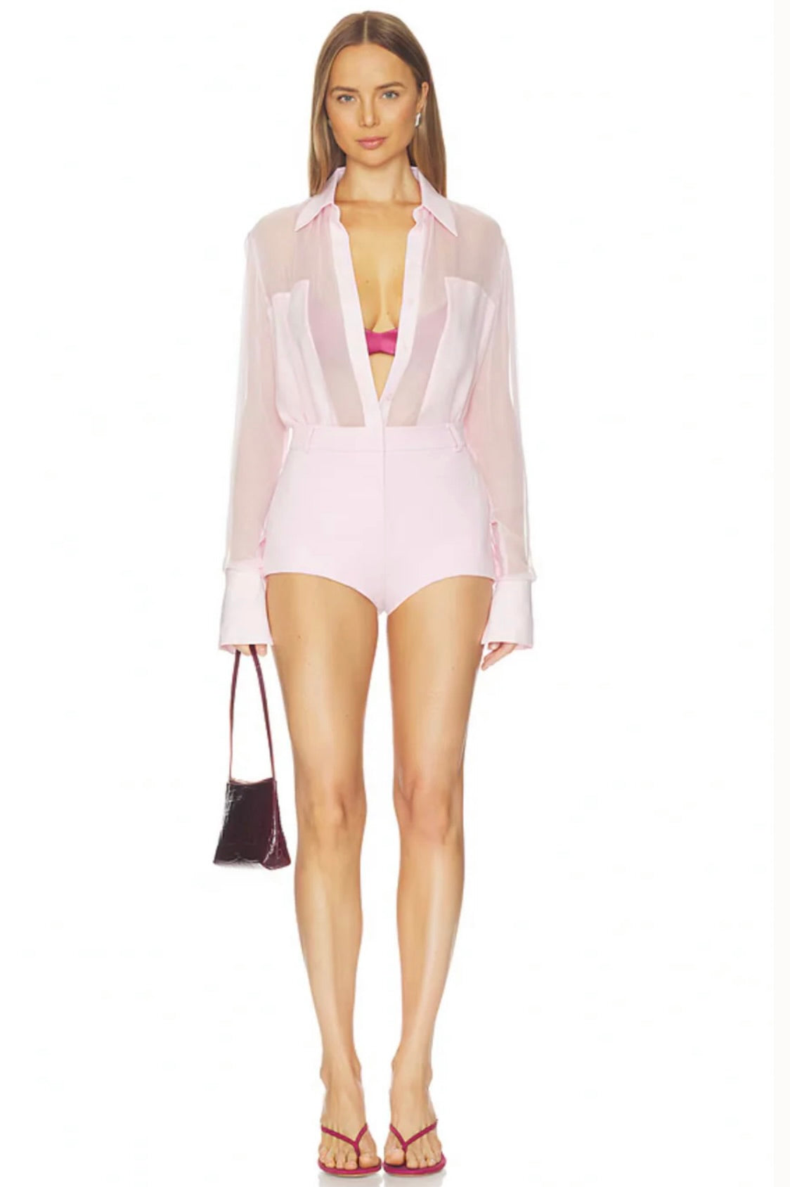 Blush Pink Silk Shirt