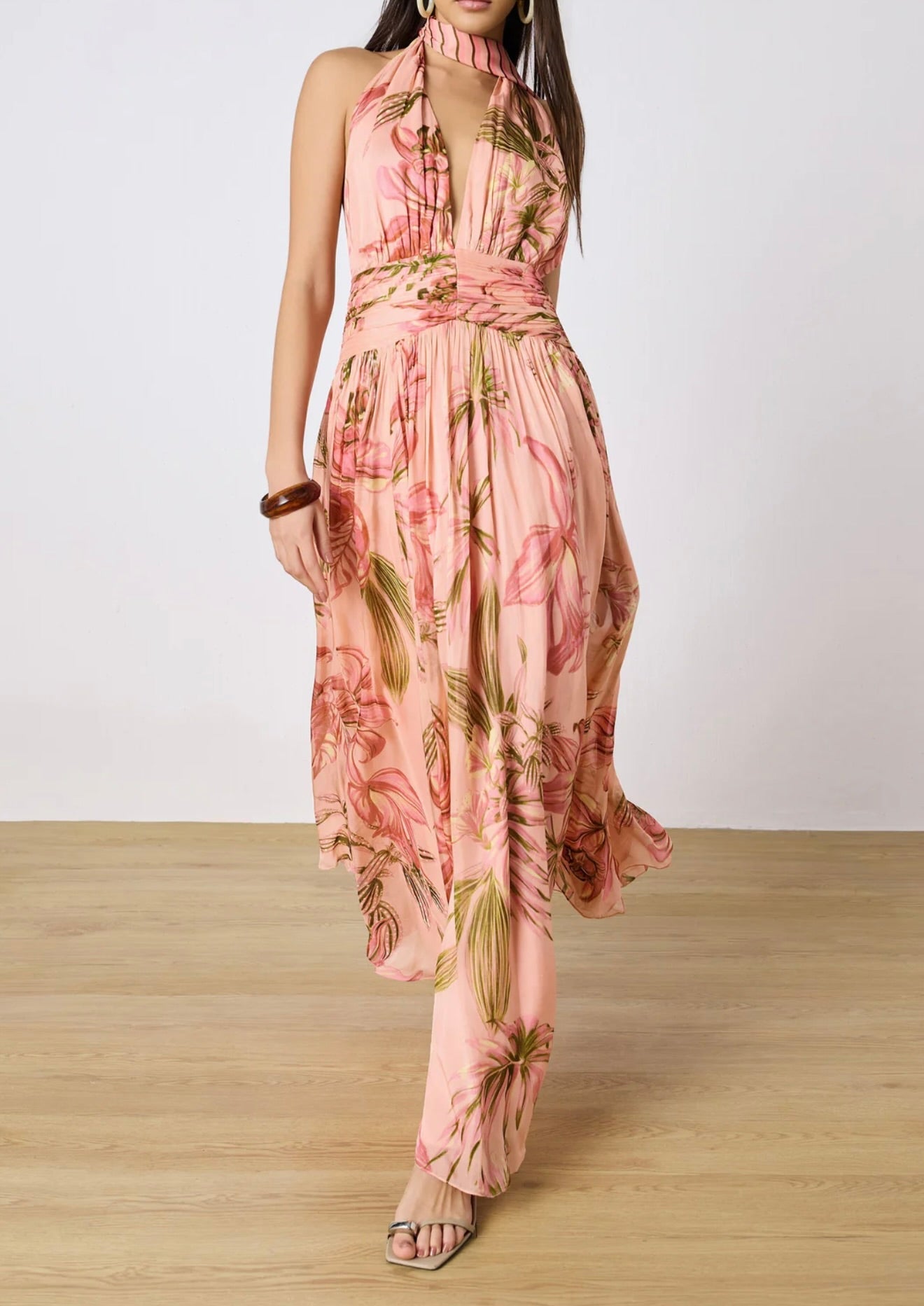 Pink Ruched Halter