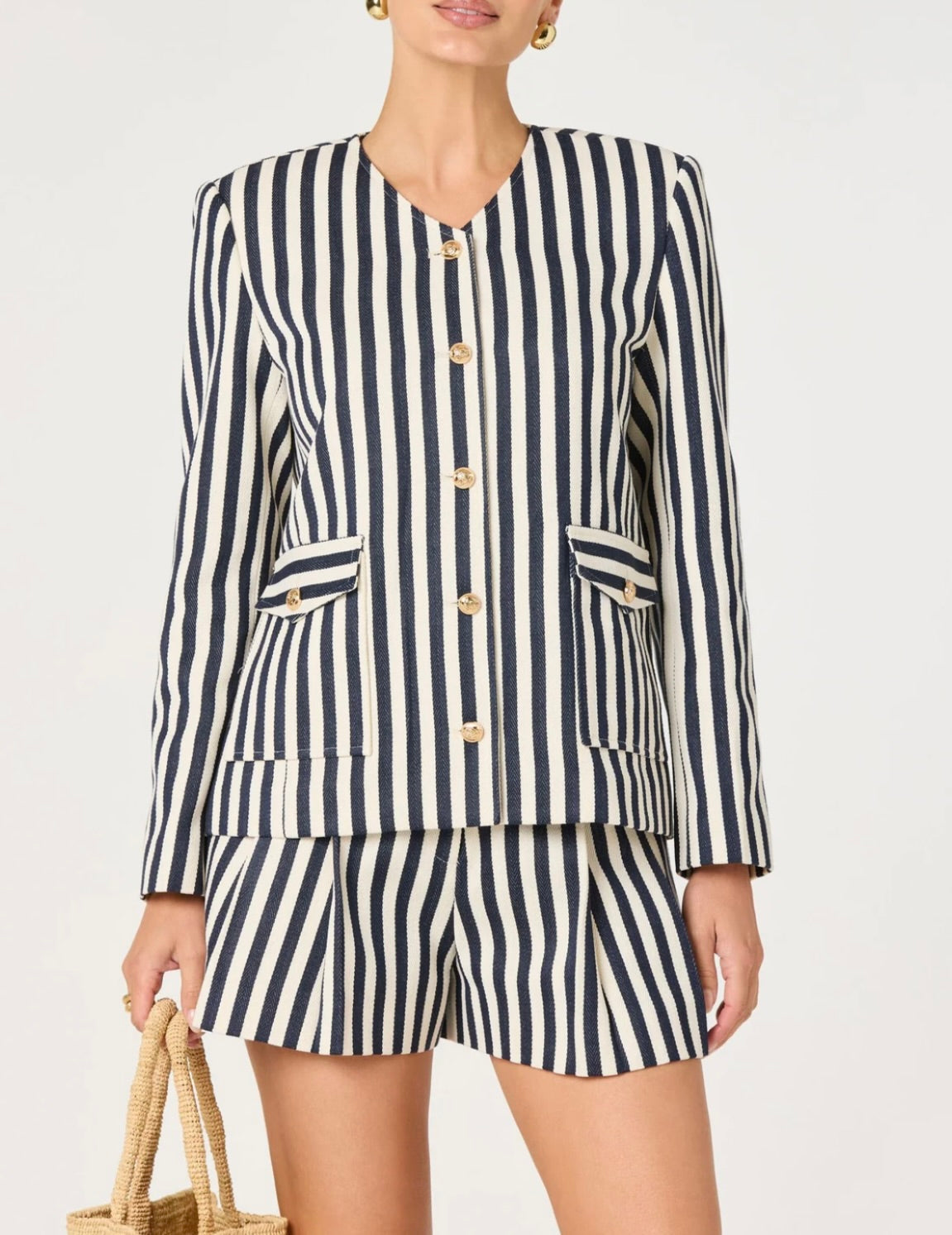 ‌Unlined Structured Blazer