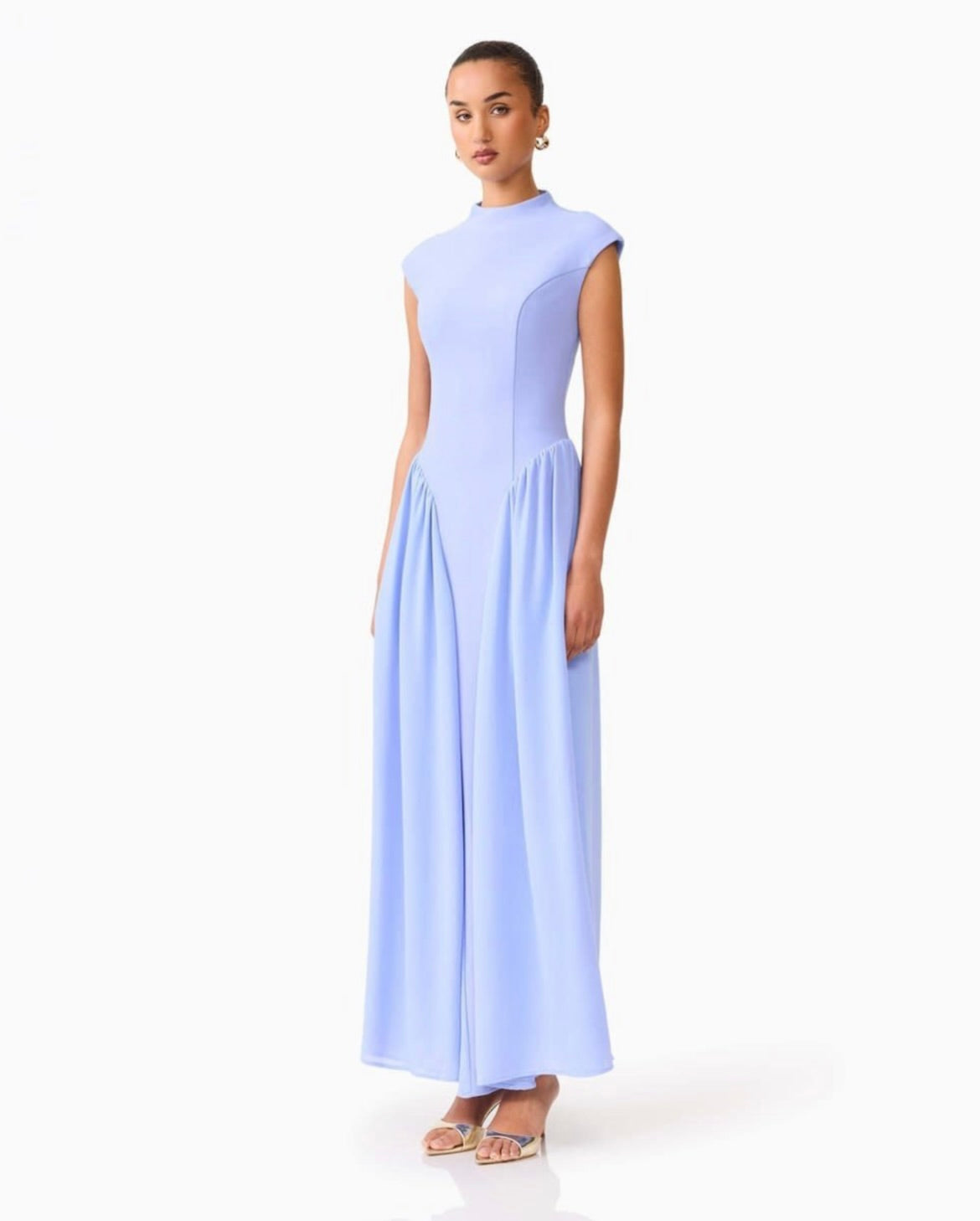 High Neck Fit-and-Flare