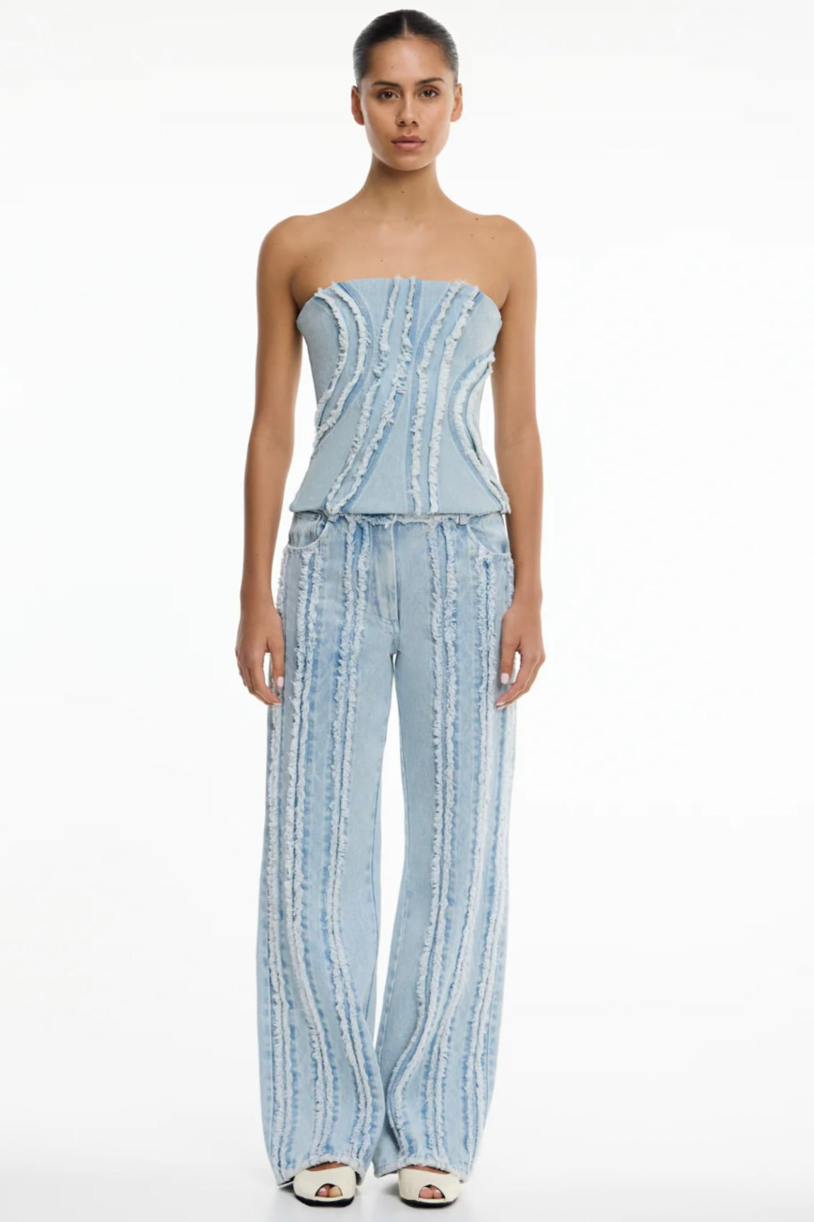 Blue Wash Frayed Straight