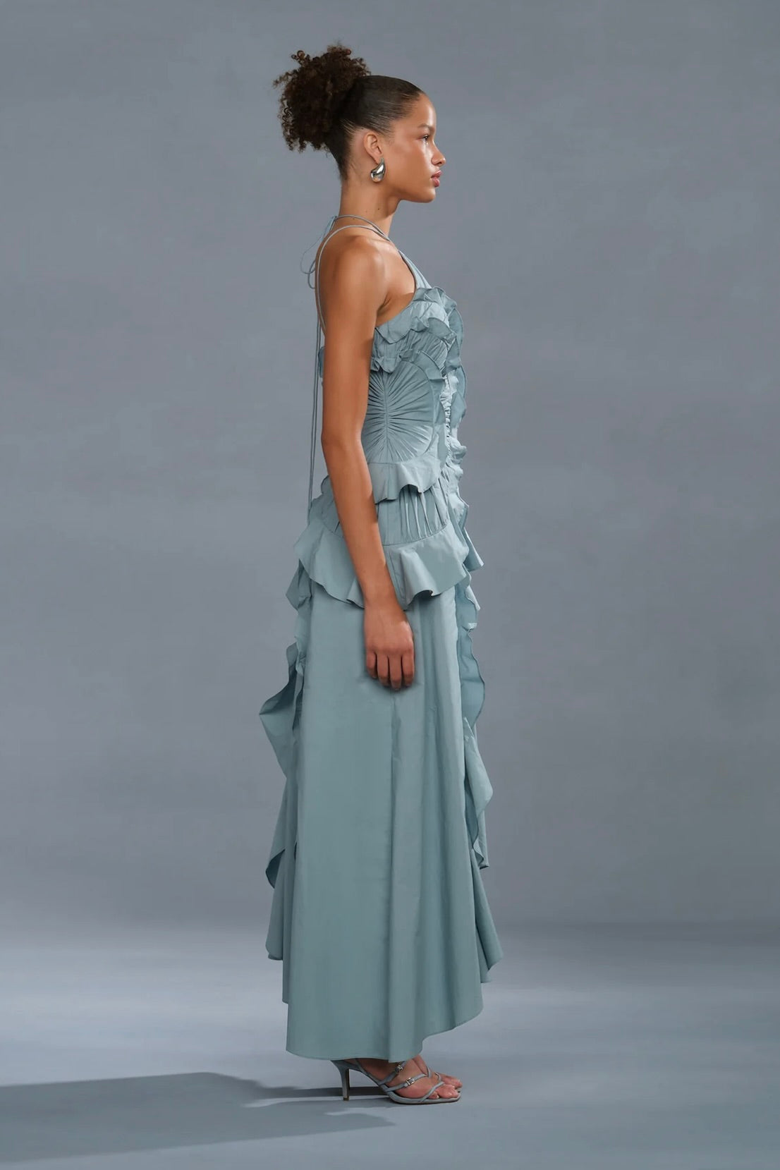 Cumulous Washed Cotton Pleated Dress