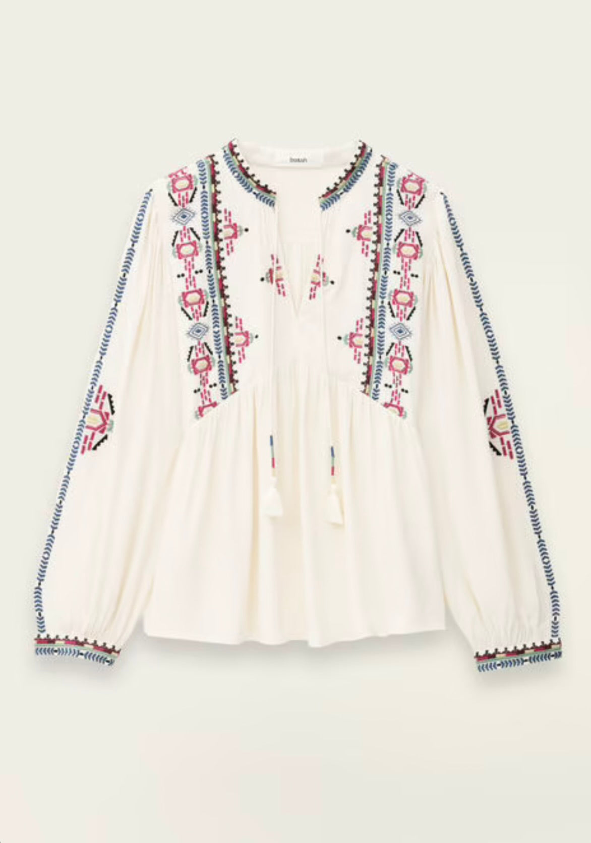 Ecru Embroidered Tie