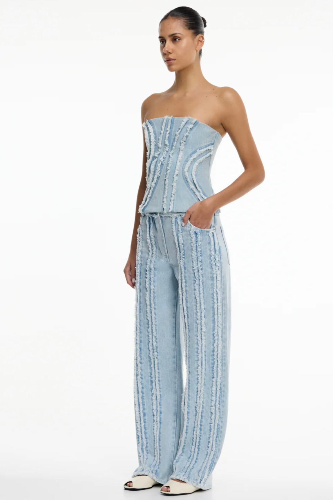 Blue Wash Frayed Straight