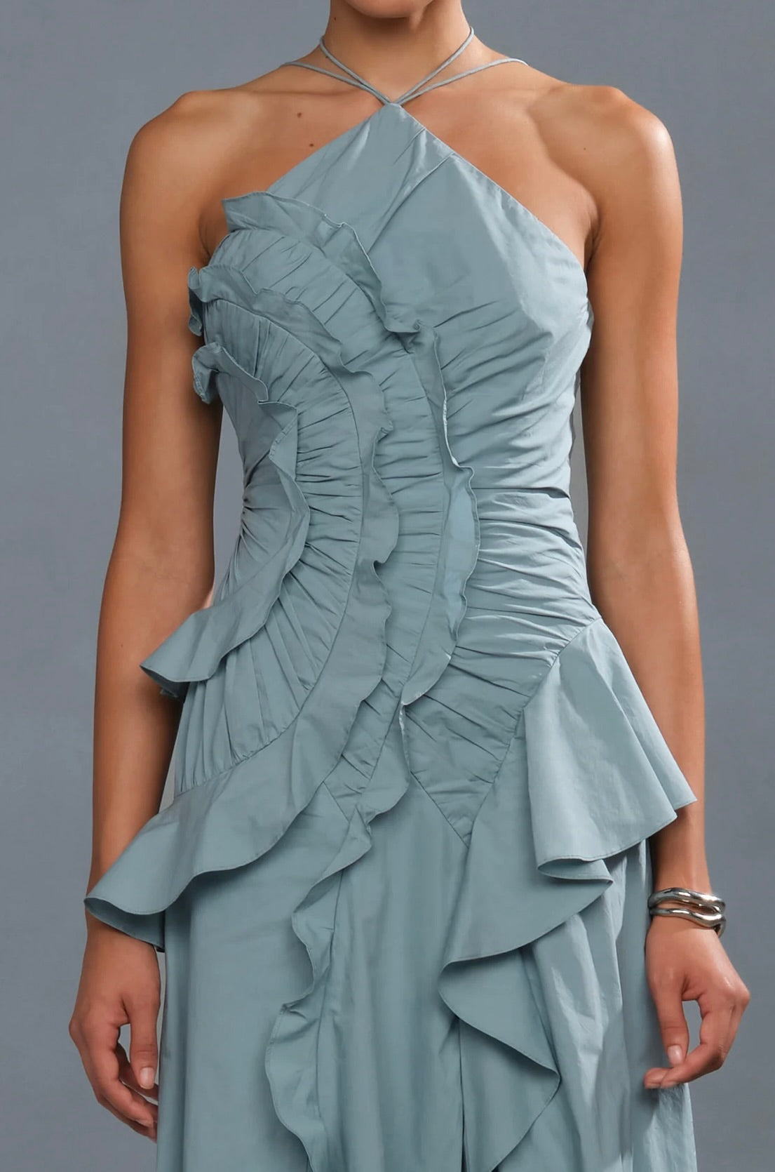 Cumulous Washed Cotton Pleated Dress