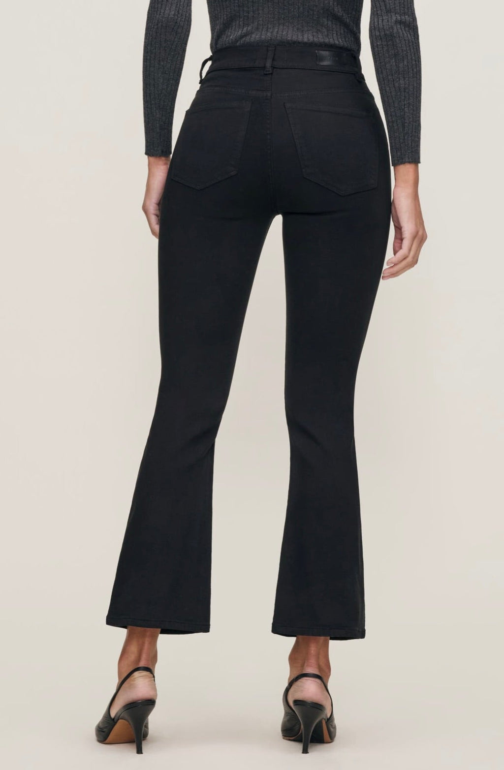 Tonal Stitch High-Rise Straight Denim
