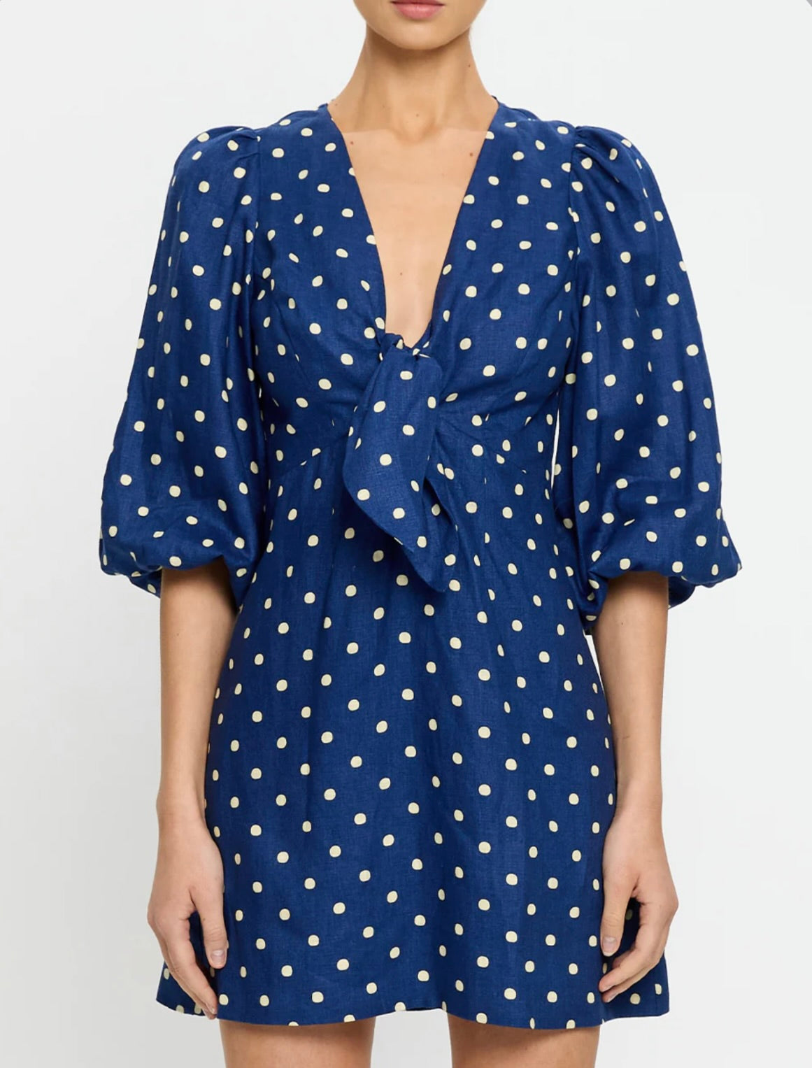 Polka Dot Linen Mini