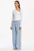 Blue Wash High-Rise Straight-Leg Slouchy Jeans