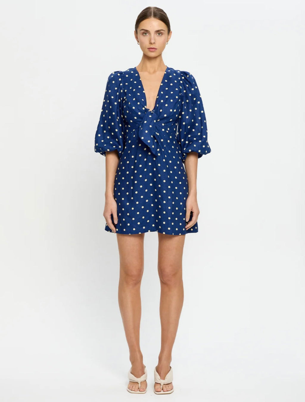 Polka Dot Linen Mini