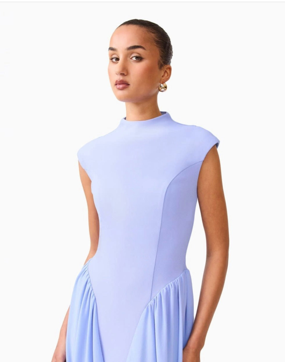 High Neck Fit-and-Flare