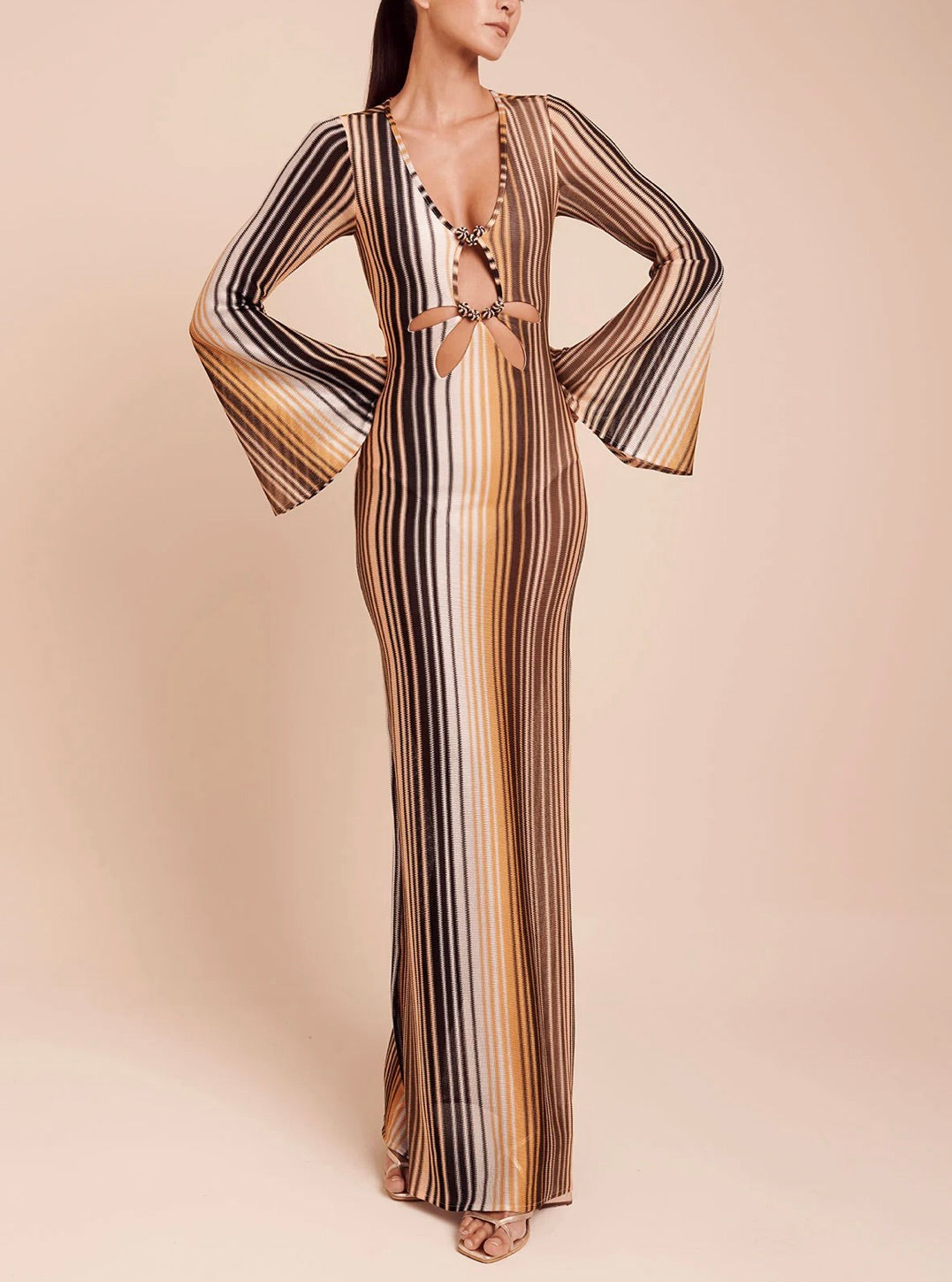 Deep Cutout Long Dress